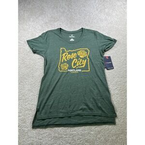 Portland Timbers Shirt Rose City Womens Small Green MLS Soccer Fanatics Tee NWT‎
